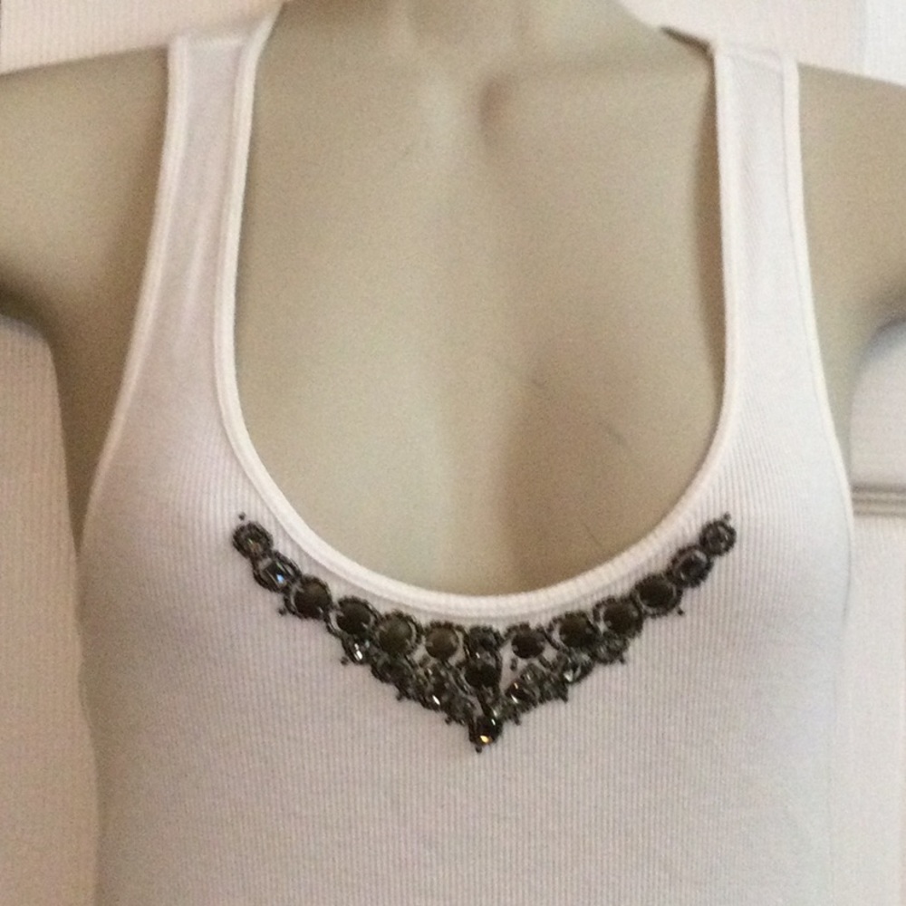 Express Ribbed Race back tank top - Picture 2 of 8